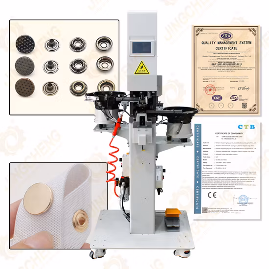 Full Automatic Punching & Metal Button Snap Button Stud Socket Prong Making Machine