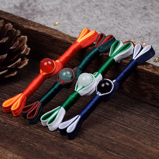 의류 신발에 대한 중국어 번체 다채로운 페타 매듭 개구리 단추 치파오 단추